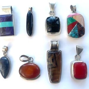 Assortment Lot of Silver (925) pendants